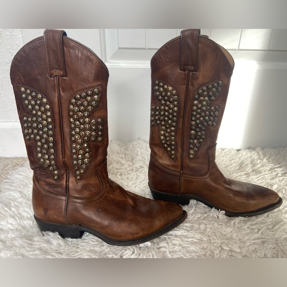 Frye Billy Hammered Stud Cowboy Boot - Picture 3 of 10